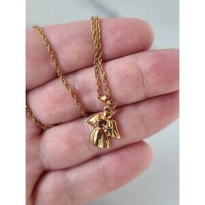 Avon Birthstone Angel Pendant Necklace Vintage